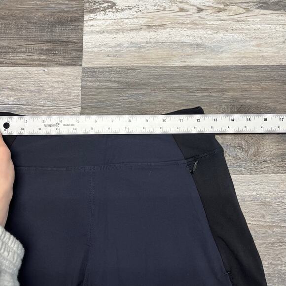 Athleta Highline Hybrid Summiter Tights Black Blue Womens 6 Workout Gym Leggings - Picture 6 of 11